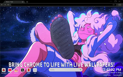 Download Luffy Gear 5 Live Wallpaper – Tema Anime HD Gratis - Screenshot 2