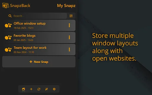 SnapzBack: Kelola Layout Tab Chrome Anda dengan Mudah & Efisien - Screenshot 1