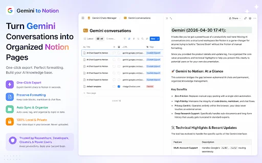 Ekspor Chat Gemini ke Notion – Sinkronisasi Otomatis & Cepat - Screenshot 3